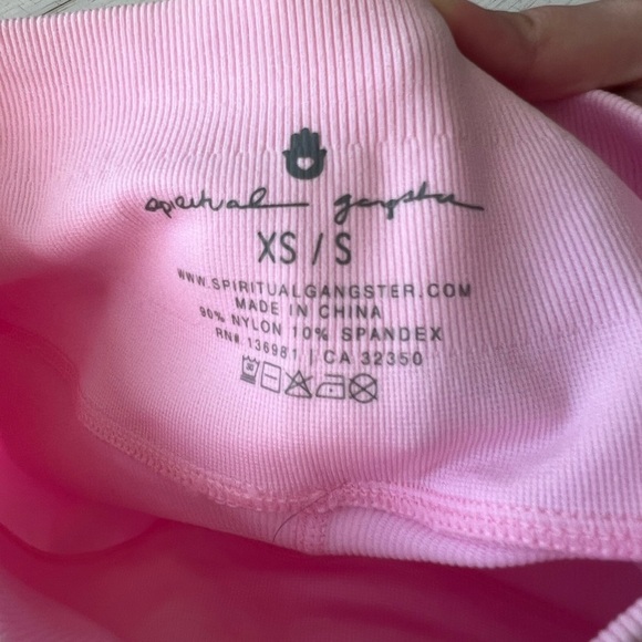 NWT Spiritual Gangster Women’s Love Sculpt 7/8 Leggings in Pink in size XS/S - Picture 4 of 5